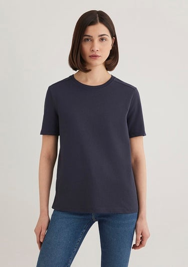  Mavi Bisiklet Yaka Lacivert Basic Tişört Regular Fit / Normal Kesim 1612699-85315