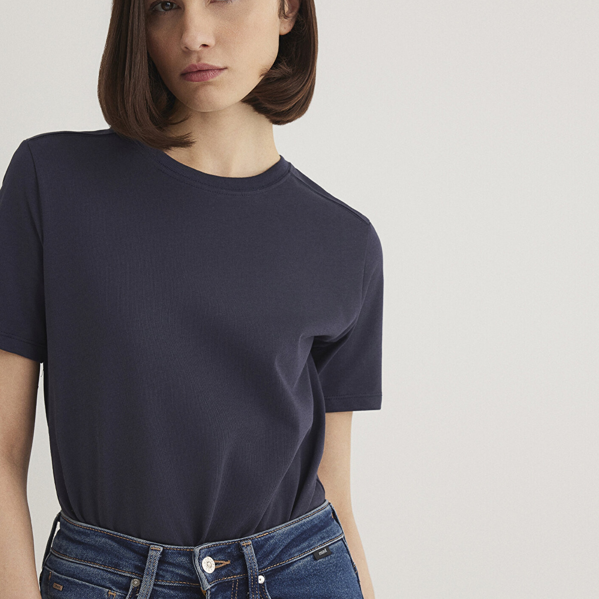 Mavi Bisiklet Yaka Lacivert Basic Tişört Regular Fit / Normal Kesim 1612699-85315