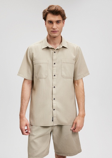  Mavi Kahverengi Gömlek Regular Fit / Normal Kesim 0210839-70322