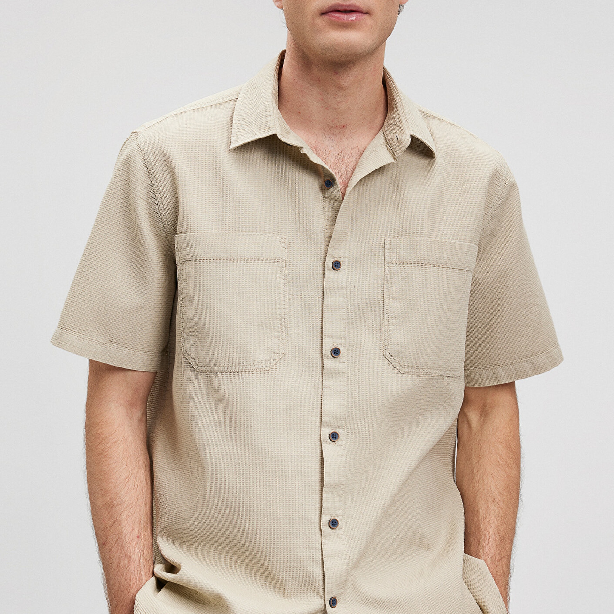 Mavi Kahverengi Gömlek Regular Fit / Normal Kesim 0210839-70322