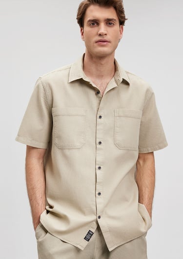  Mavi Kahverengi Gömlek Regular Fit / Normal Kesim 0210839-70322