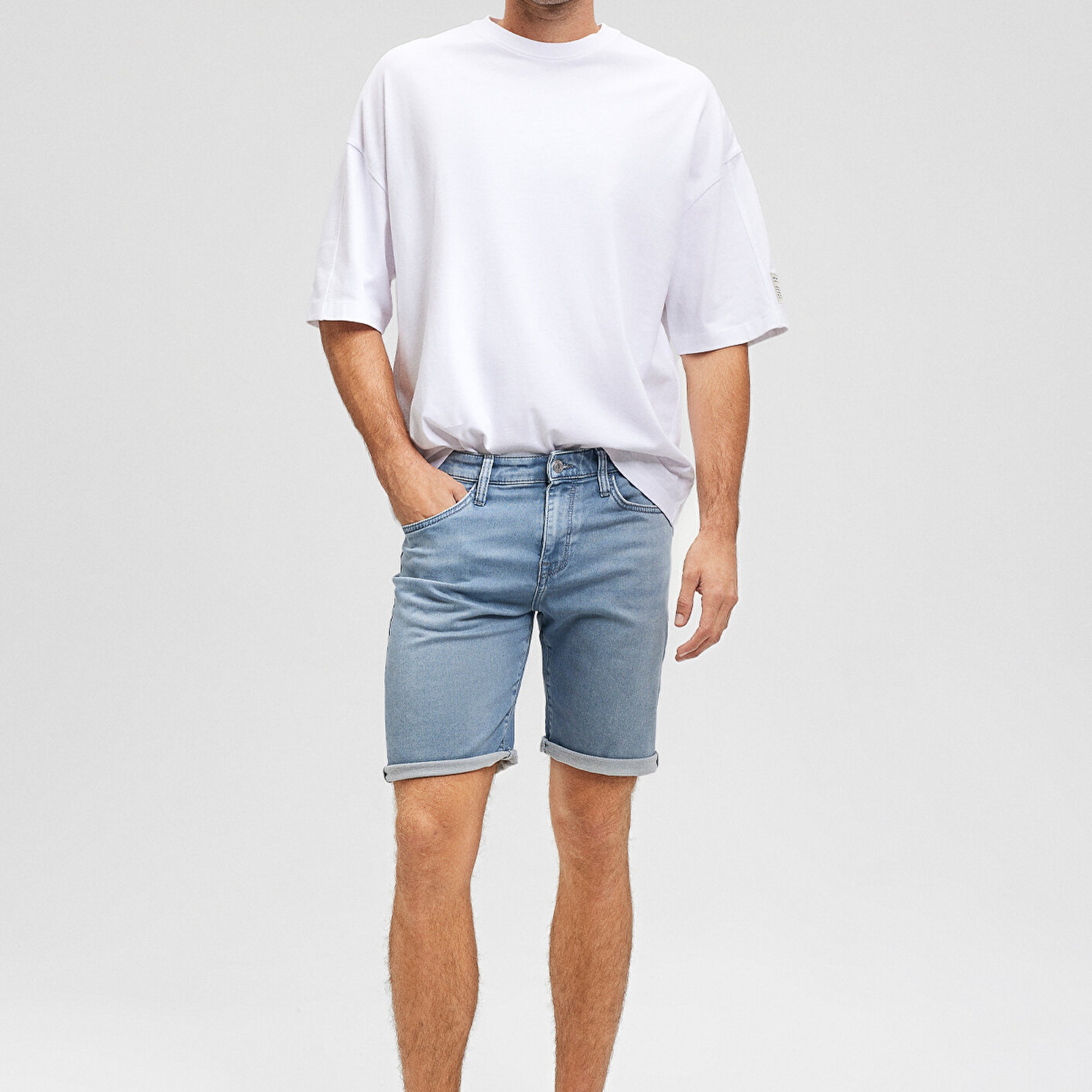 Mavi Brian Sporty Puslu Açık Mavi Jean Şort 0418487659