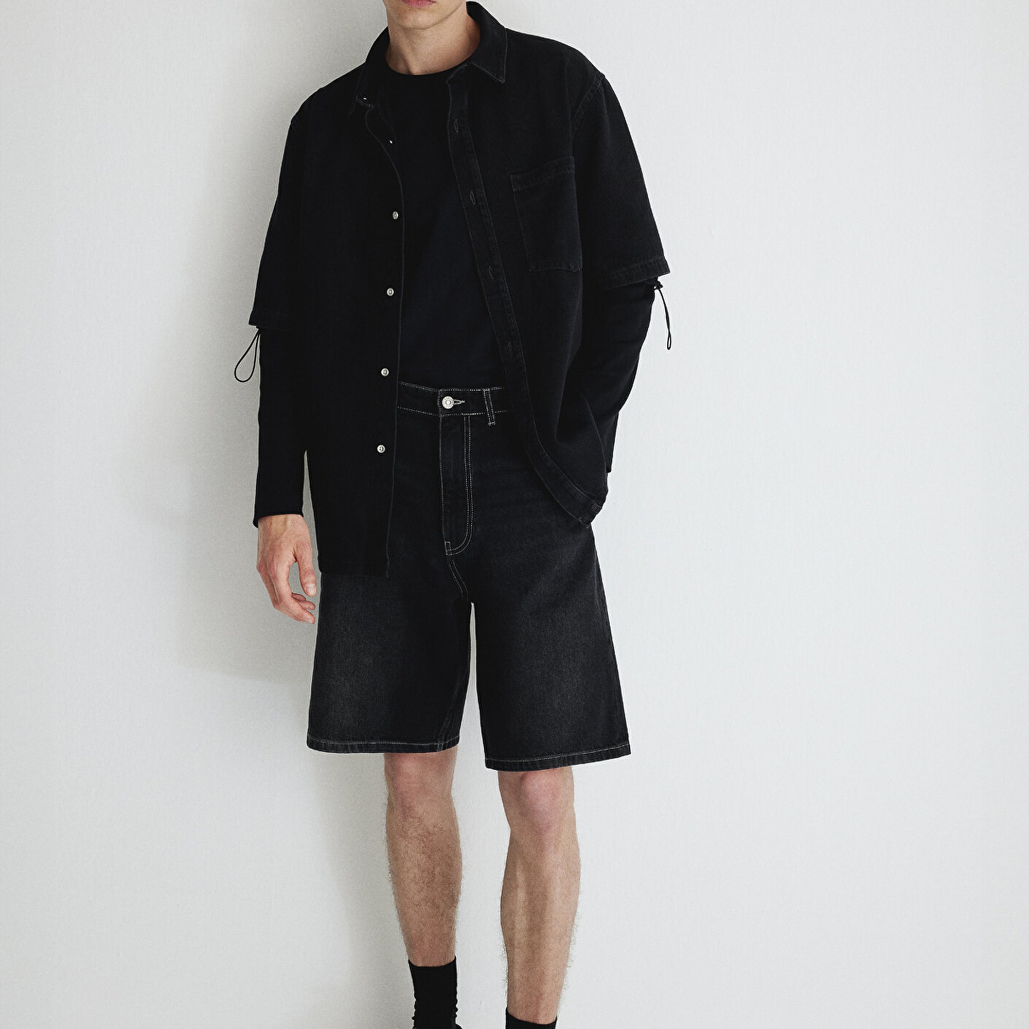 Mavi Bonn MV91 Street Duman Gri Jean Şort 0410719-87172