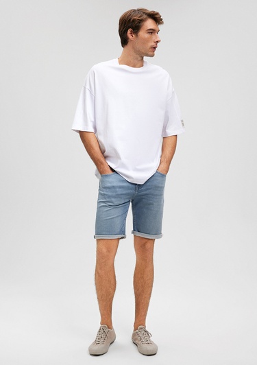  Mavi Brian Sporty Puslu Açık Mavi Jean Şort 0418487659