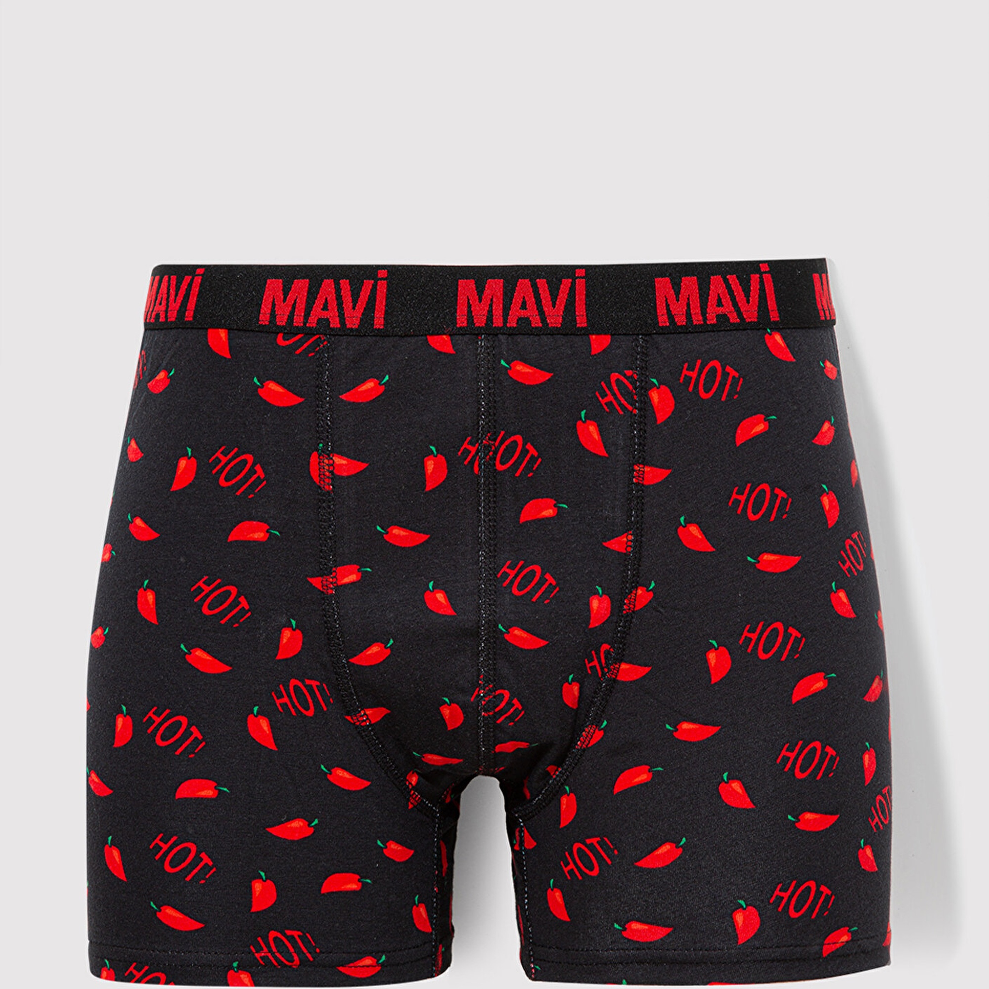 Mavi Biber Detaylı Siyah Boxer 0911631-900