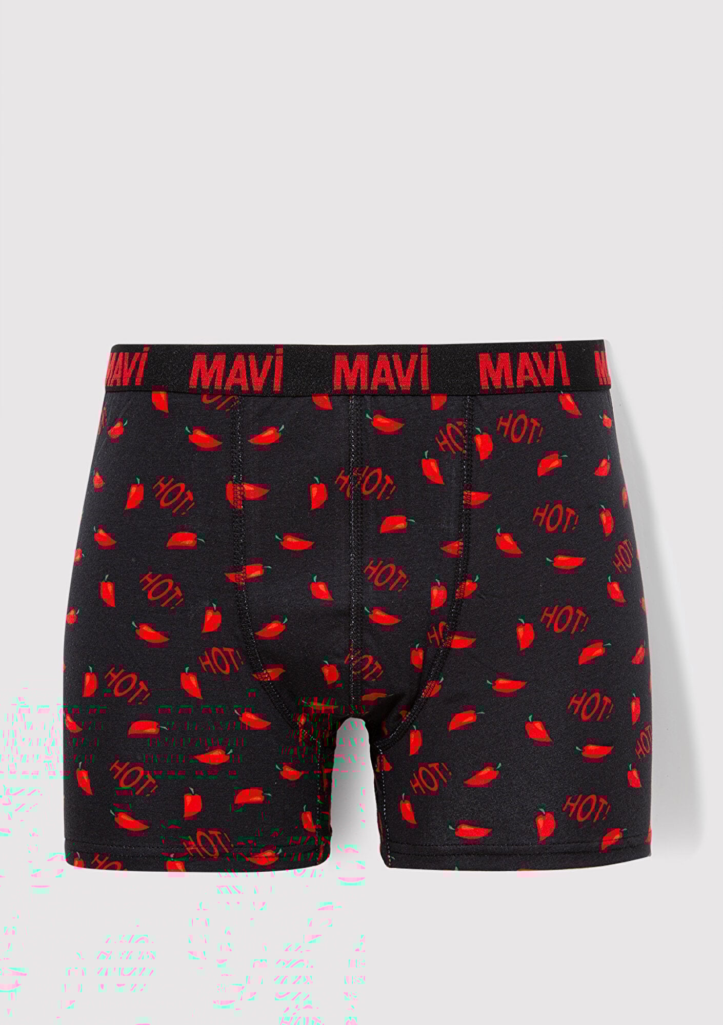  Mavi Biber Detaylı Siyah Boxer 0911631-900