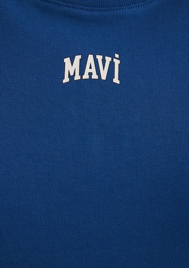  Mavi Mavi Logo Baskılı Lacivert  Crop Tişört Crop / Kısa Kesim 1611585-82625