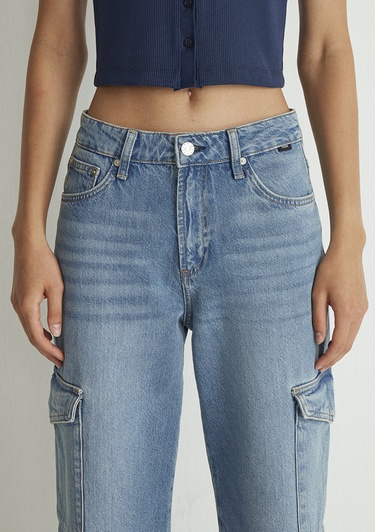  Mavi Carina Street Puslu Açık Mavi Jean Pantolon 1010764-87752