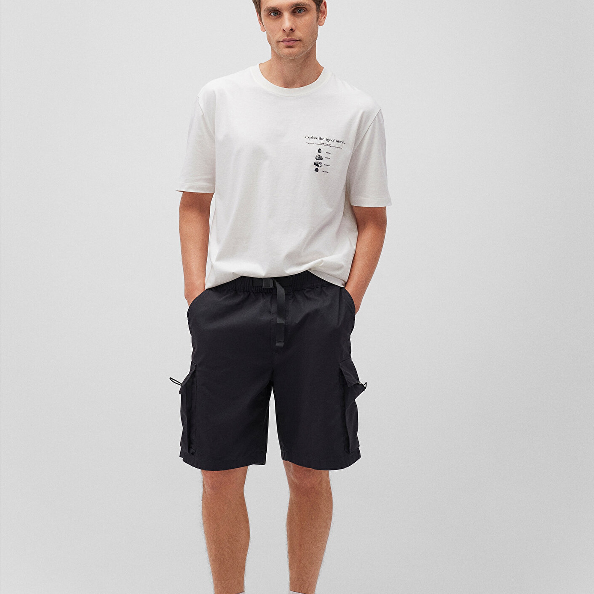 Mavi Antrasit Kargo Şort 0410220-70499