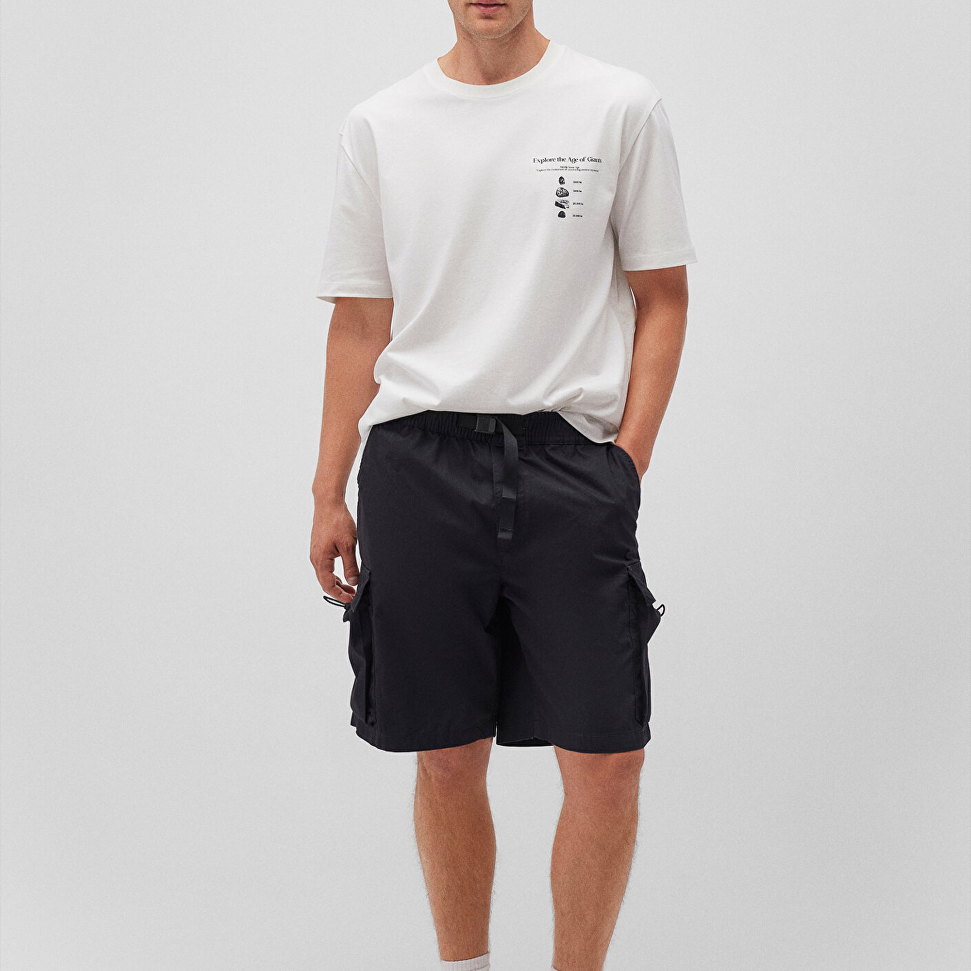 Mavi Antrasit Kargo Şort 0410220-70499