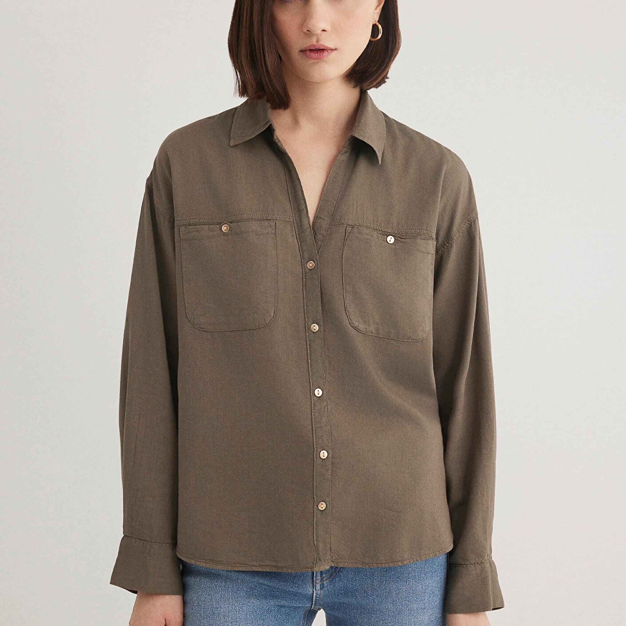 Mavi Haki Gömlek Regular Fit / Normal Kesim 1210985-80697