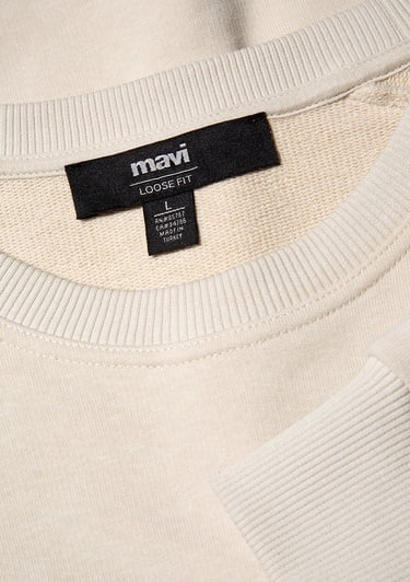  Mavi Bisiklet Yaka Bej Sweatshirt 0S10161-70322