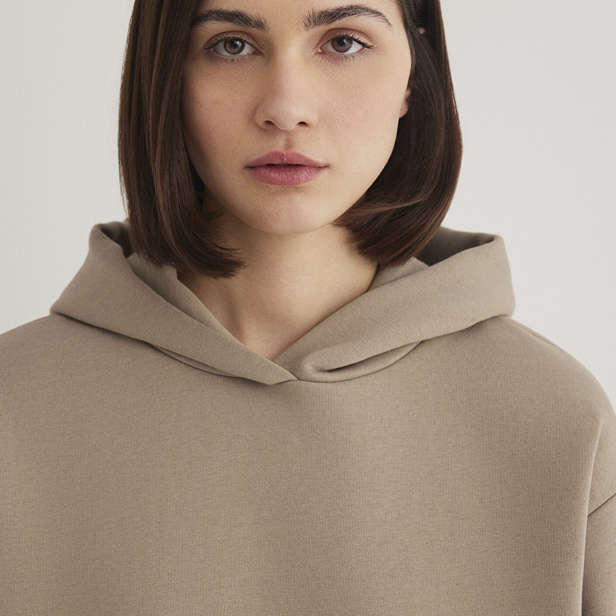 Mavi Kapüşonlu Kahverengi Sweatshirt 1S10191-80656