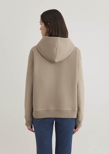  Mavi Kapüşonlu Kahverengi Sweatshirt 1S10191-80656