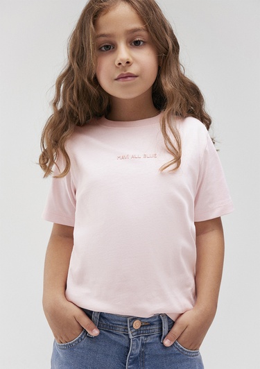  Mavi Organik Pamuklu Pembe Basic Tişört Regular Fit / Normal Kesim 7610197-88133