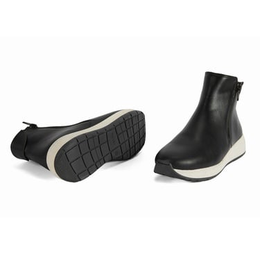  Gillian Siyah Kadın DesaComfort Fermuarlı Deri Bot