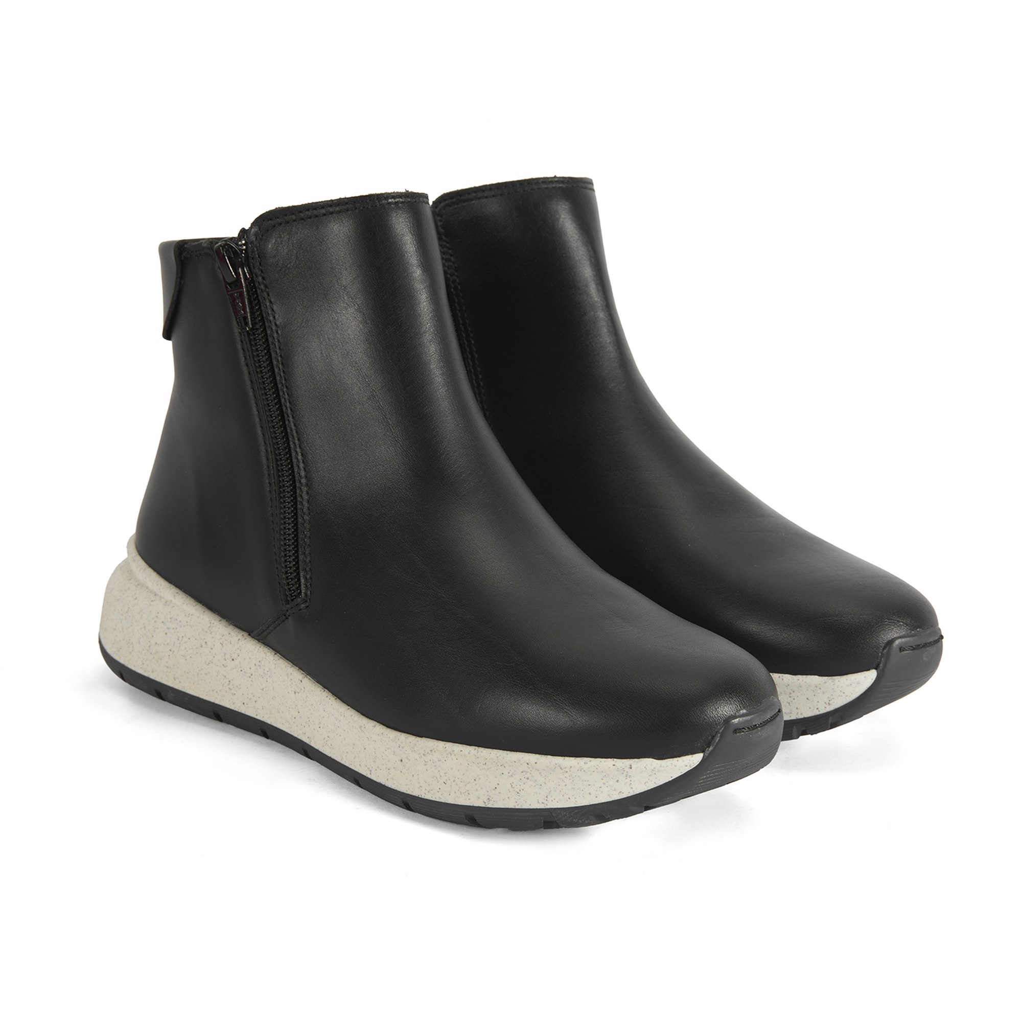 Gillian Siyah Kadın DesaComfort Fermuarlı Deri Bot