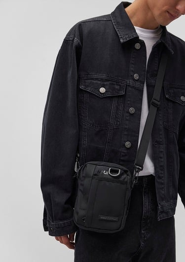  Mavi MVJNS Logo Baskılı Siyah Çapraz Çanta 0911558-900