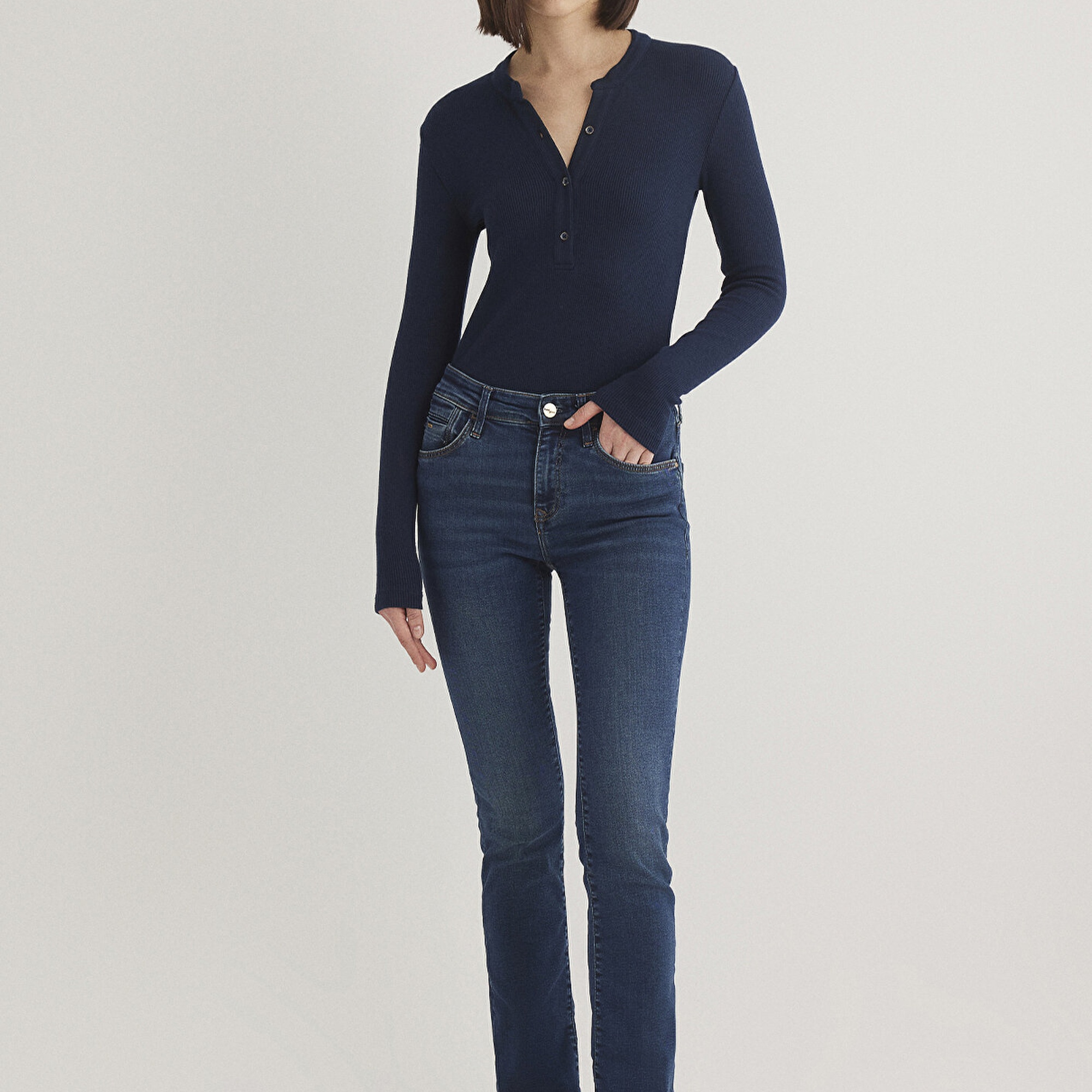 Mavi Mona Gold Klasik Vintage Koyu Mavi Jean Pantolon 1049787784