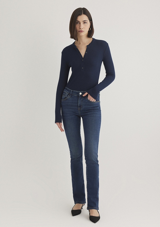  Mavi Mona Gold Klasik Vintage Koyu Mavi Jean Pantolon 1049787784