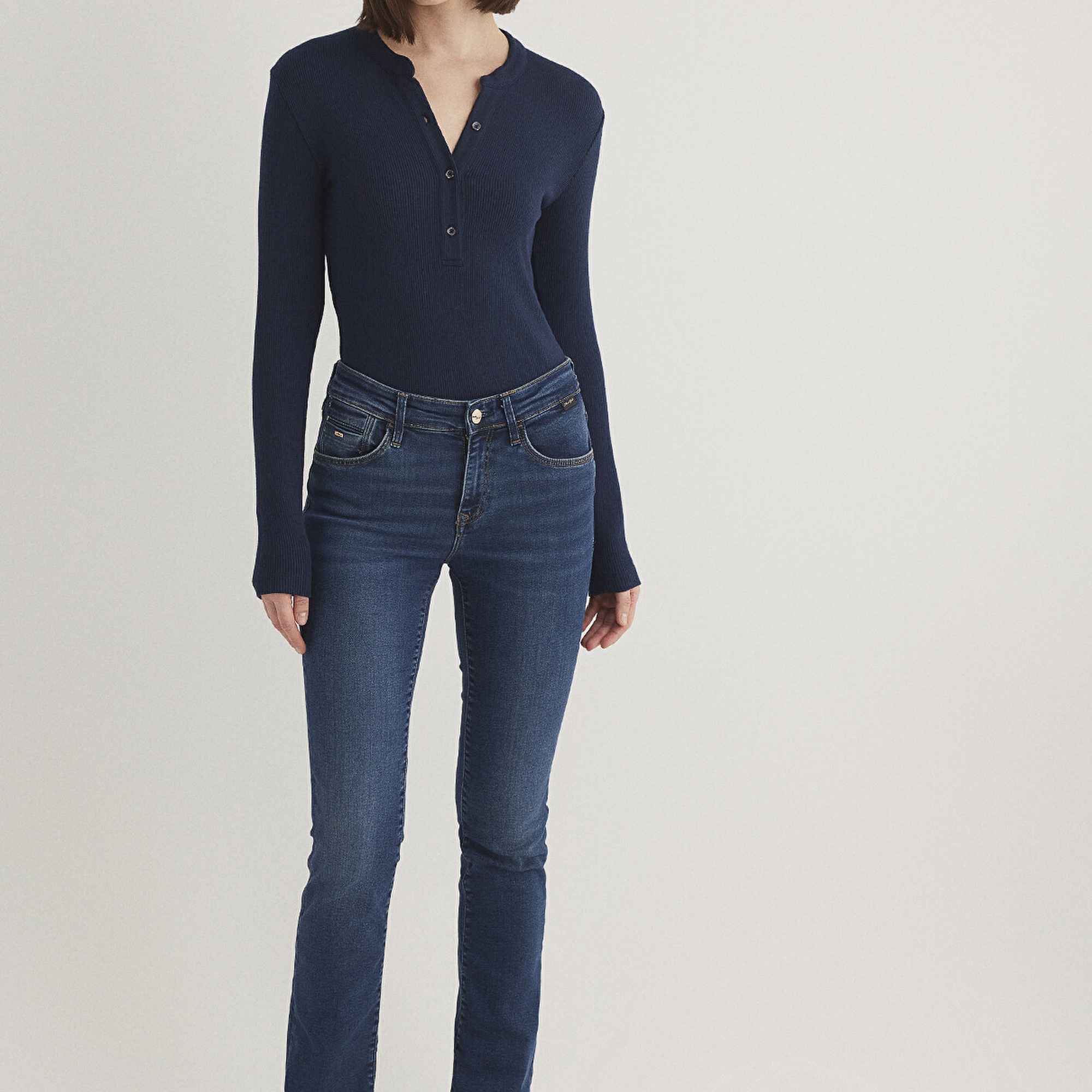 Mavi Mona Gold Klasik Vintage Koyu Mavi Jean Pantolon 1049787784