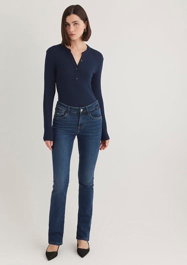  Mavi Mona Gold Klasik Vintage Koyu Mavi Jean Pantolon 1049787784