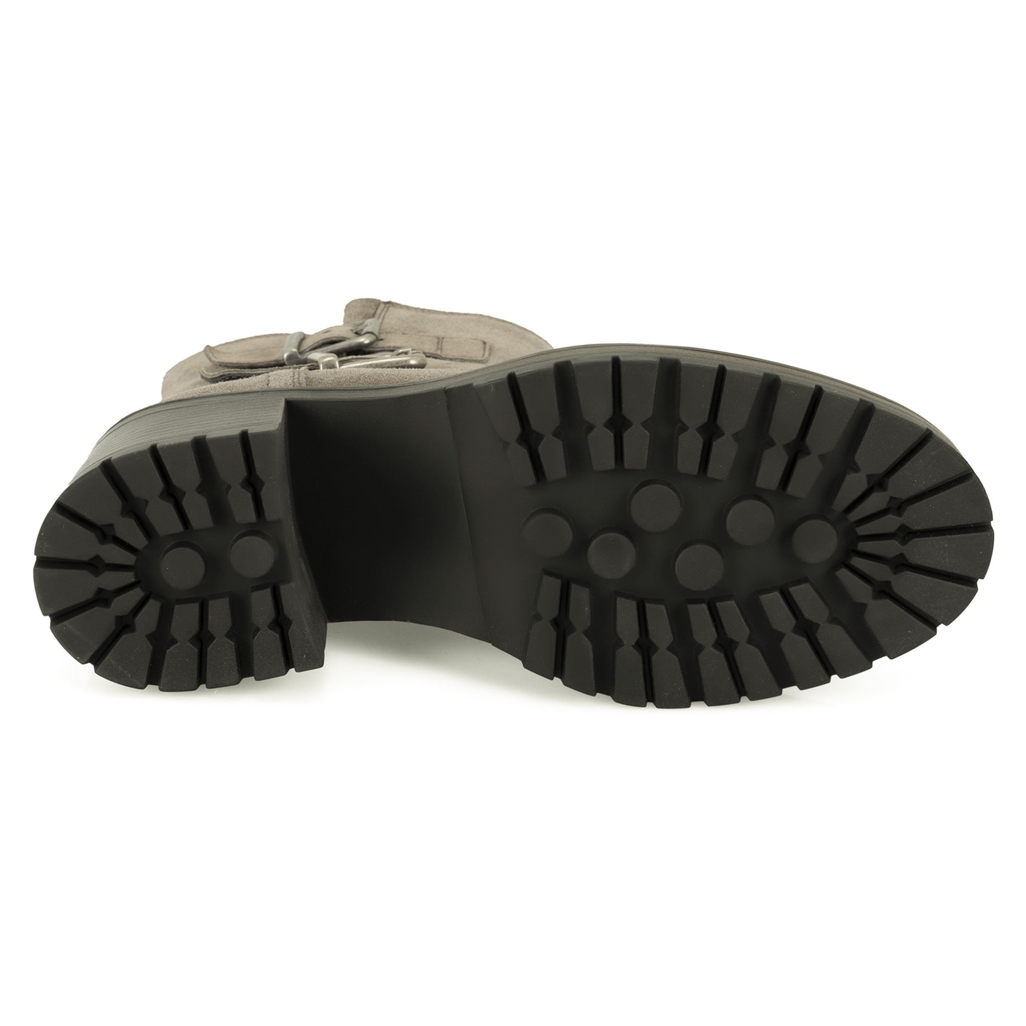 Brices Kemer Aksesuarlı Vizon Kadın Topuklu Süet Bot