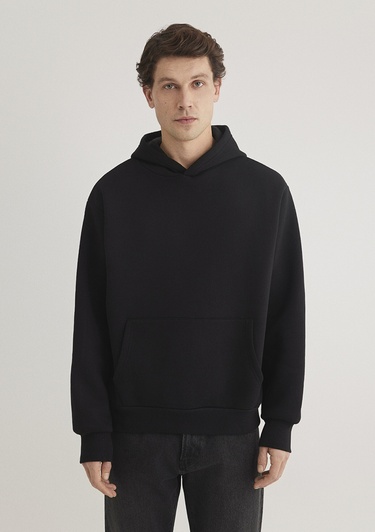  Mavi Kapüşonlu Siyah Basic Sweatshirt 0S10275-900