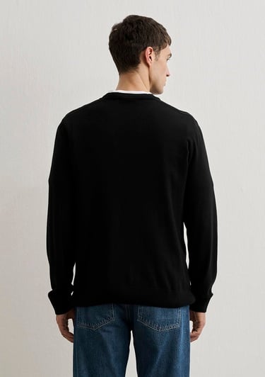  Mavi Kaşmir Karışımlı Siyah Kazak Slim Fit / Dar Kesim 0710186-900