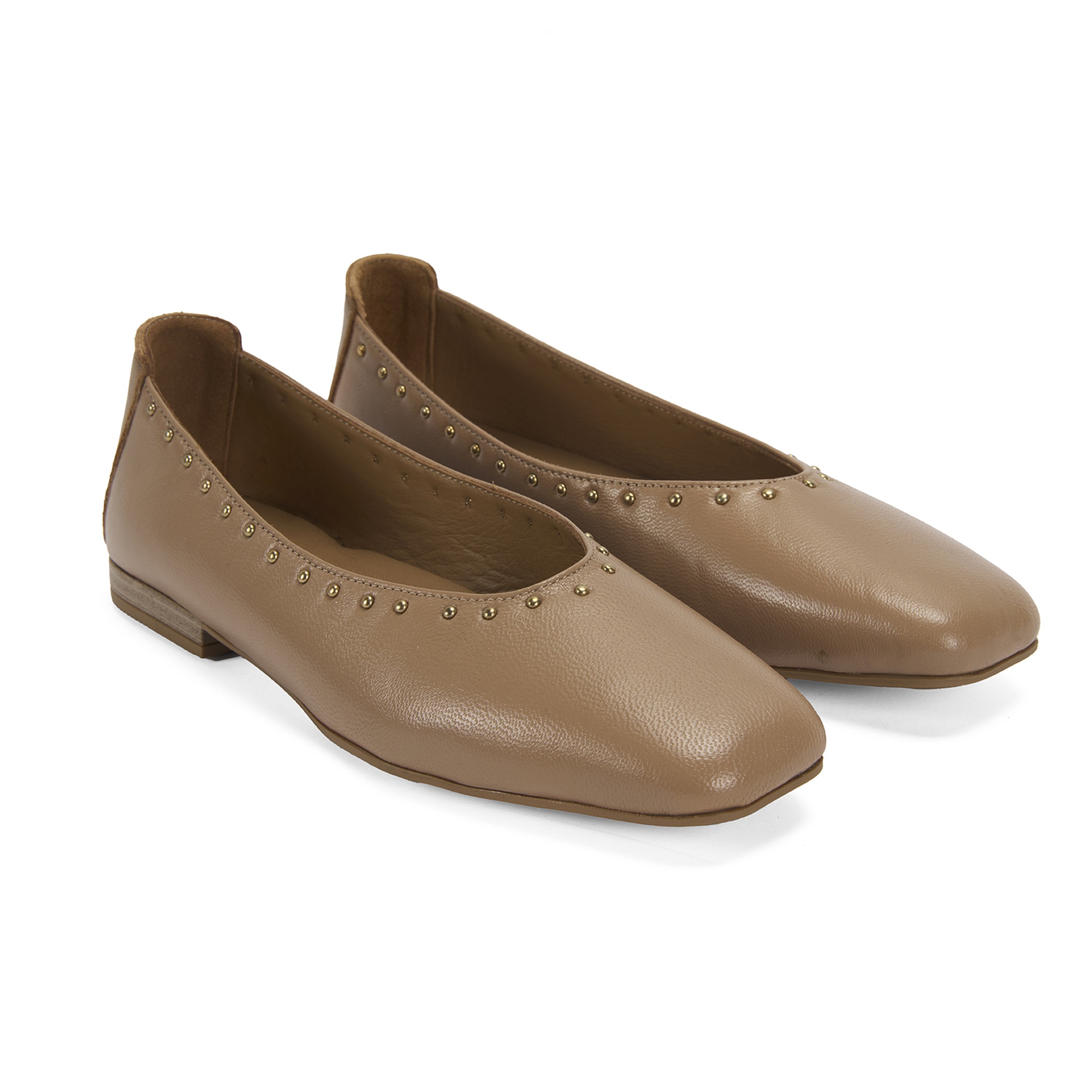 Kadın Kahve Deri Babet