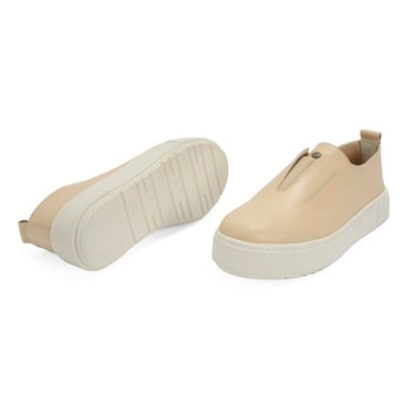  Kadın Bej Deri Günlük Ayakkabı