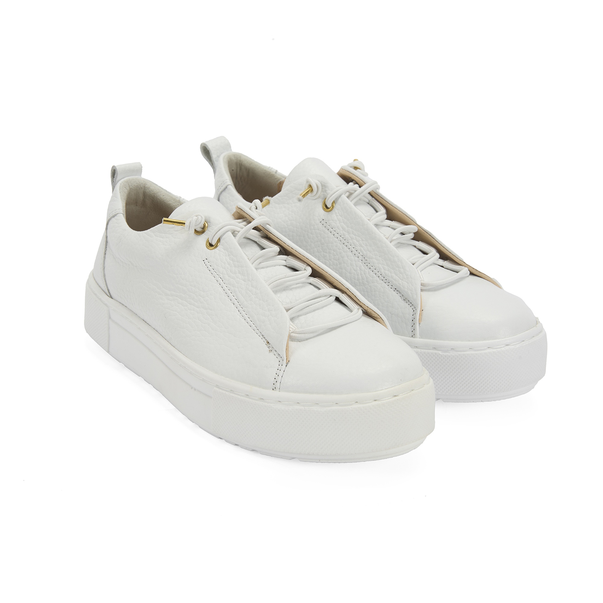 Kadın Beyaz Deri Günlük Ayakkabı