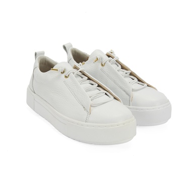  Kadın Beyaz Deri Günlük Ayakkabı