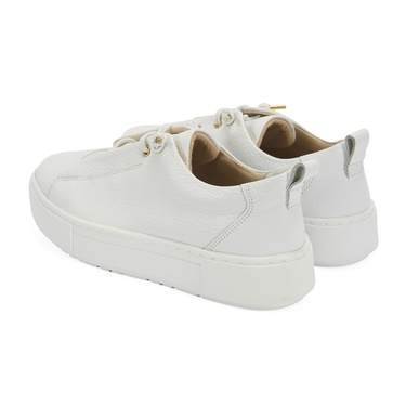  Kadın Beyaz Deri Günlük Ayakkabı