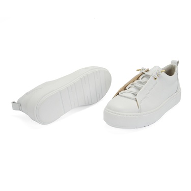  Kadın Beyaz Deri Günlük Ayakkabı