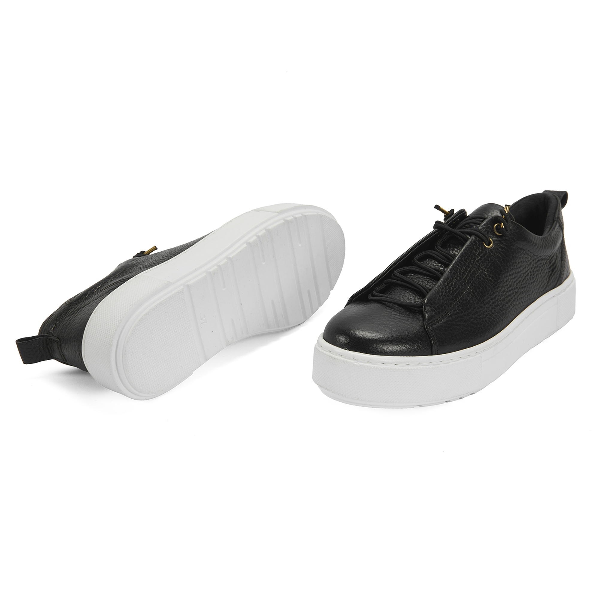 Kadın Siyah Deri Günlük Ayakkabı