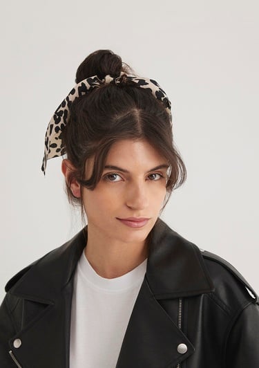  Mavi 2li Leopar Desenli Lastik Toka 1910838-900