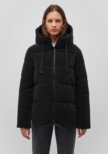  Mavi Kapüşonlu Siyah Şişme Mont 1110043-900