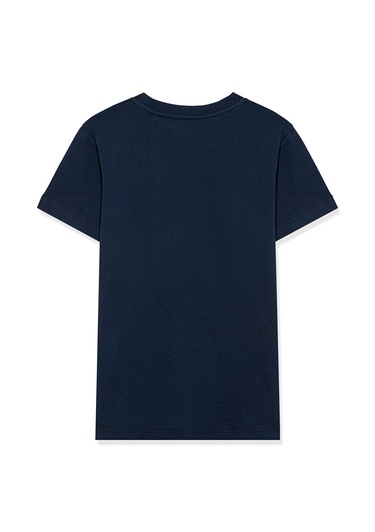  Mavi Mühür Logo Baskılı Lacivert Tişört Regular Fit / Normal Kesim 6610044-70490