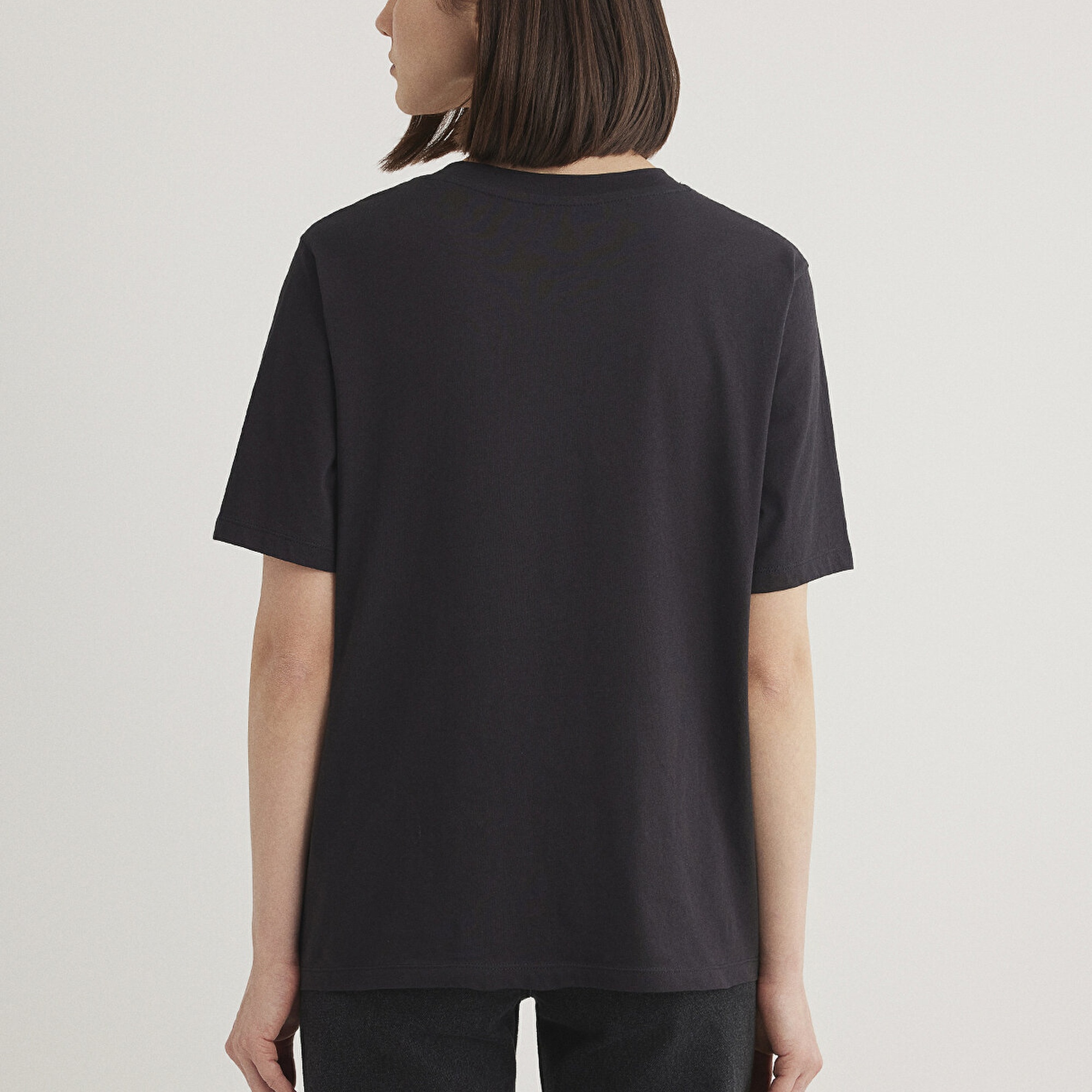 Mavi Kedi Baskılı Siyah İstanbul Tişört Regular Fit / Normal Kesim 1610674-70087