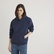 Mavi Kapüşonlu Beyaz Basic Sweatshirt 167299-70057