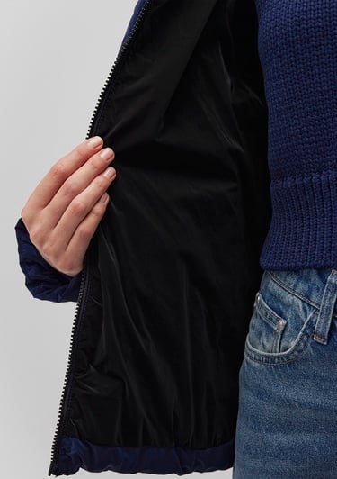  Mavi Kapüşonlu Lacivert Şişme Mont 1110043-81774