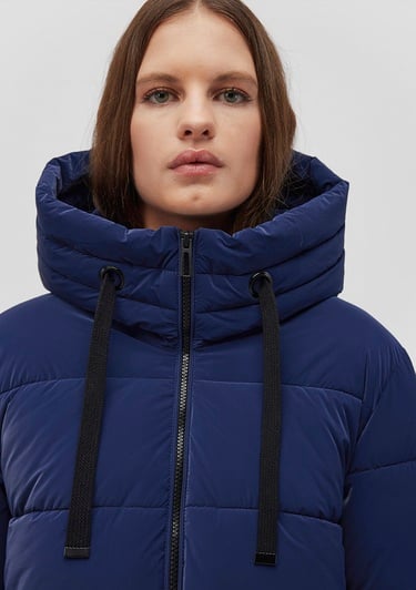  Mavi Kapüşonlu Lacivert Şişme Mont 1110043-81774