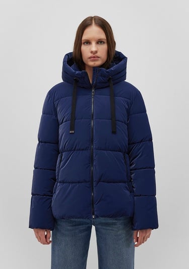  Mavi Kapüşonlu Lacivert Şişme Mont 1110043-81774