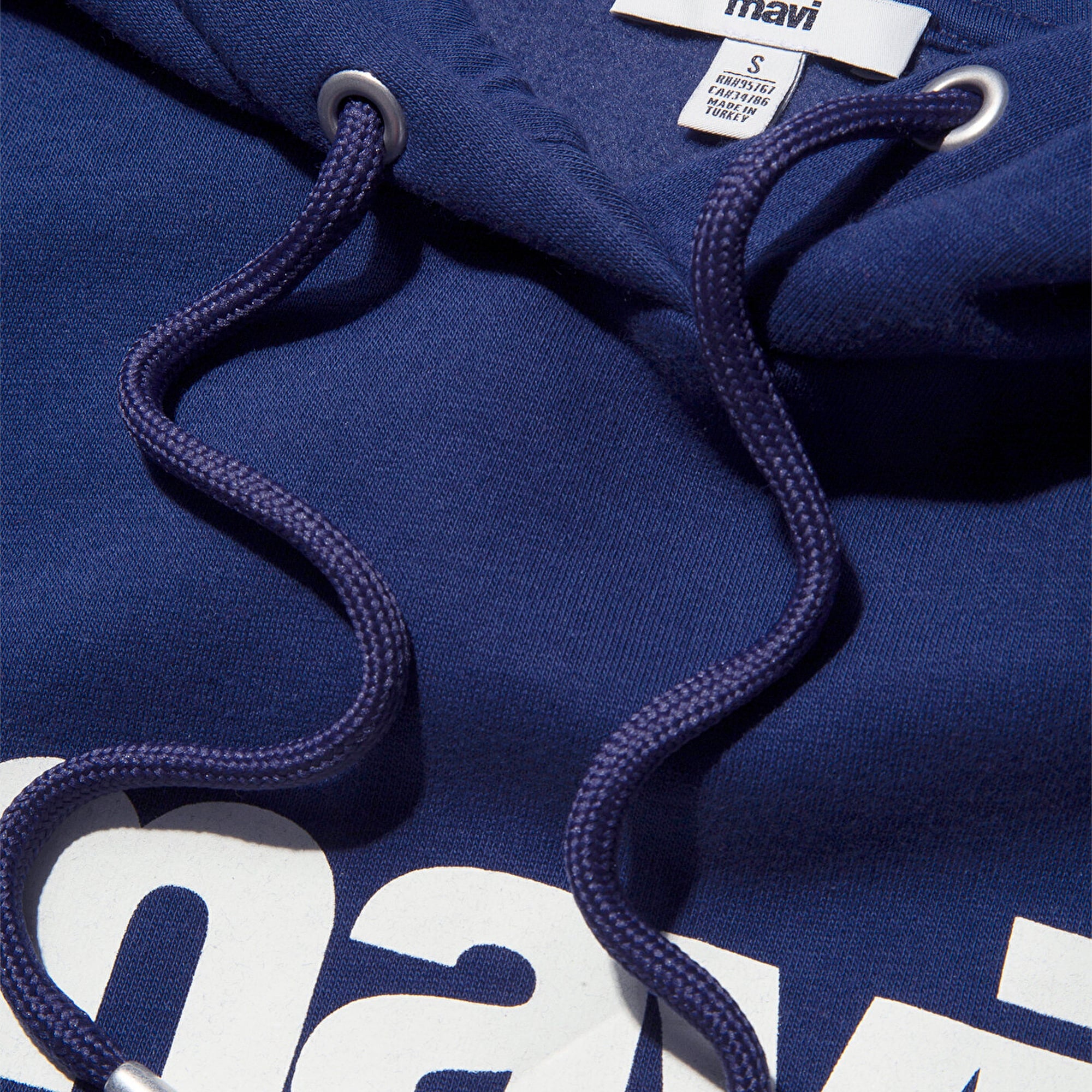 Mavi Mavi Logo Baskılı Kapüşonlu Lacivert Sweatshirt 168334-70488