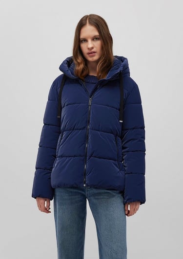  Mavi Kapüşonlu Lacivert Şişme Mont 1110043-81774