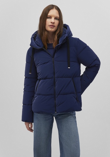  Mavi Kapüşonlu Lacivert Şişme Mont 1110043-81774