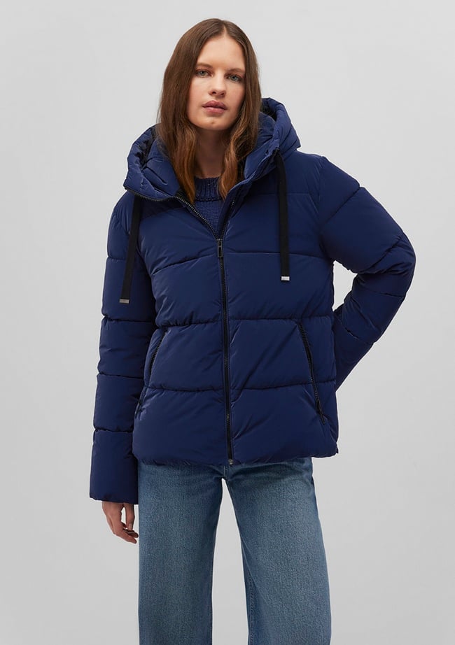  Mavi Kapüşonlu Lacivert Şişme Mont 1110043-81774