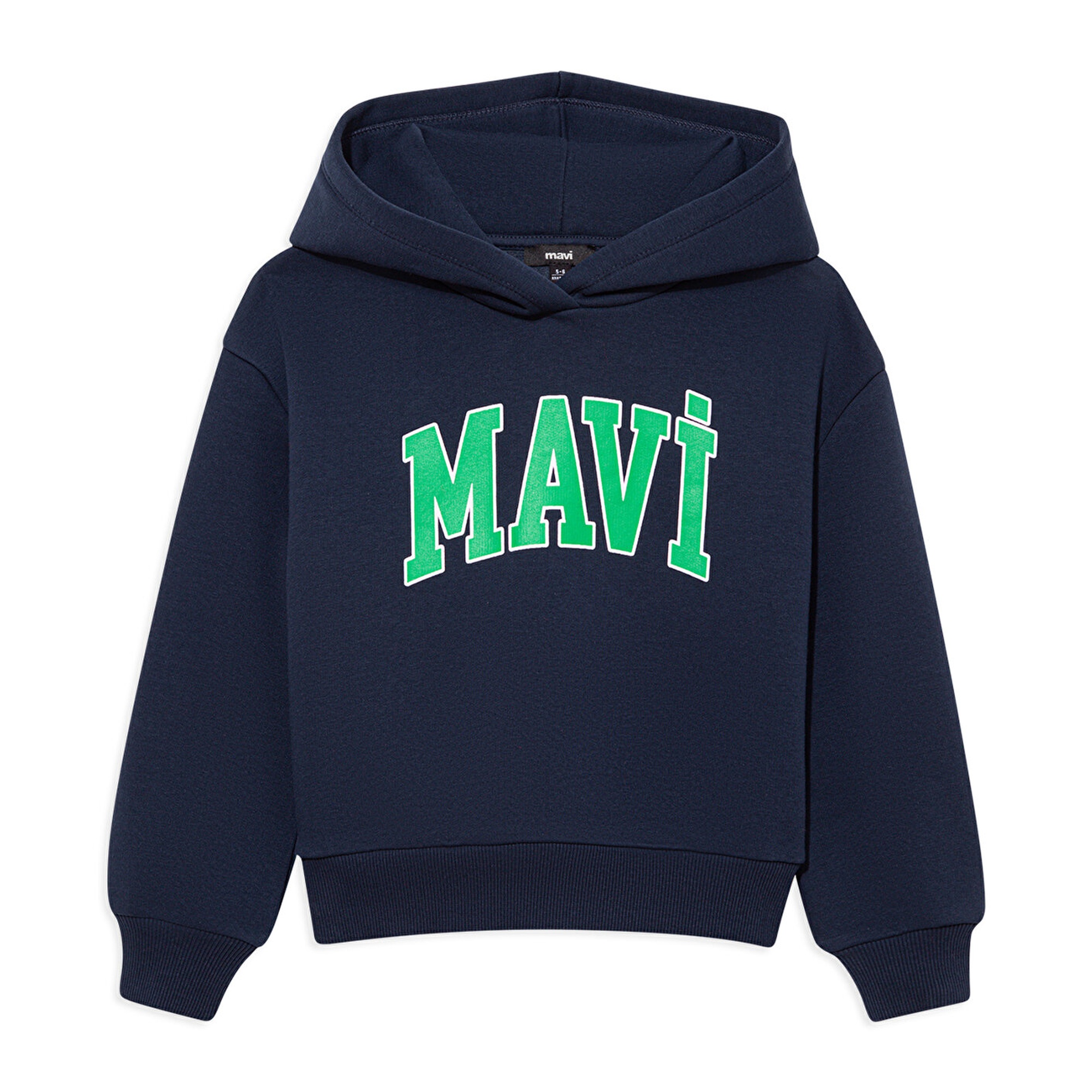 Mavi Mavi Logo Baskılı Lacivert Kapüşonlu Sweatshirt 6610110-70490