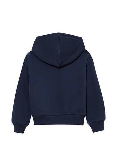  Mavi Mavi Logo Baskılı Lacivert Kapüşonlu Sweatshirt 6610110-70490